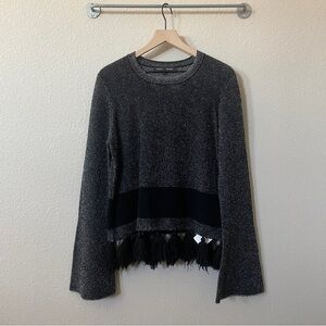Proenza Schouler Tassel Hem Tweed Sweater Sz:L